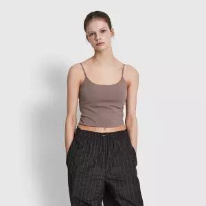 JAJU 여 코튼 모달 로우백 크롭브라 COCOA/ WHITE/ BLACK 1334893