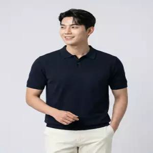 보스트로 블랙 카라넥 반팔 니트-M2BG2211023B1338049