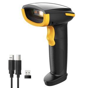 Inatec 블루투스 바코드 스캐너 2.4G USB 3-in-1 2600mAh 배터리를 갖춘 1D 2D QR 코드 무선 APP SDK 화면 스캔 지원 BCST-23 블랙 포함