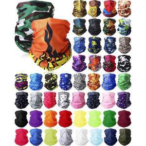 Jagely 50pcs 남성 여름 넥 게이터 페이스 마스크 벌크 자외선차단 멀티 쿨링 스카프 반다나 발라클라바 오토바이용