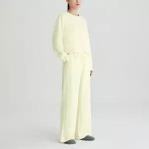 JAJU 여 소프트 스웨트 10부 라운지 팬츠 YELLOW / BLACK 1322900