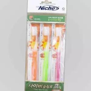 니치 사이버 슬림모 칫솔 3개입 틈새슬림모