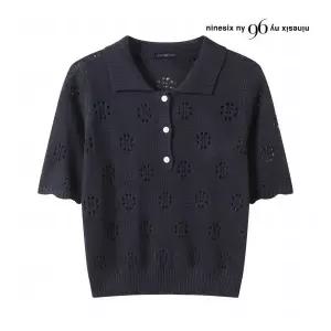 나인식스뉴욕 빠른배송 정상가 69000원ㅣ데일리 반버튼 카라 썸머 펀칭 반팔 니트 NQ2KT013L0 1313897