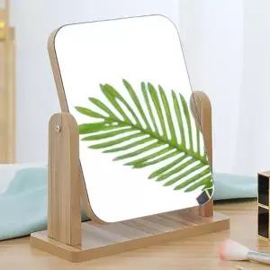미우 우드 사각 스탠드 탁상 거울 22x22cm 화장대