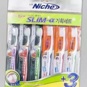 니치 슬림 알파 칫솔 기획세트 6개입 슬림모