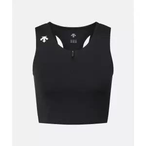 DESCENTE 우먼스 러닝 크롭 싱글렛 블랙 SR122RST32 115810