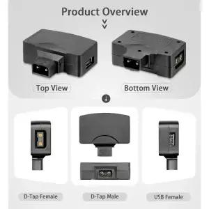 11V-17V D 탭-USB 어댑터 V-마운트 배터리 남성-여성 카메라 범용 5V/1.5A 전원