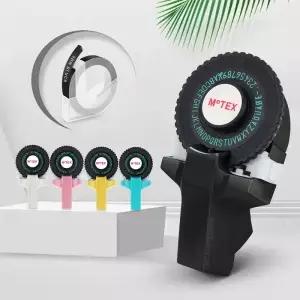 미니 라벨 프린터 메이커 Motex E101 Dymo 휴대용 3D 엠보싱 타자기 B90 12965 기계 교체