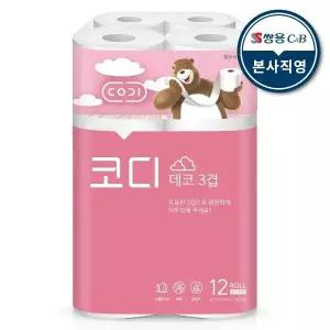 [코디] 3겹데코 27m 12롤 1팩