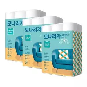 [모나리자] 도톰한 데코 화장지 30m 30롤 3팩