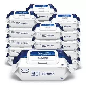 코디 아쿠아프레시 물티슈 캡형 72매 24팩