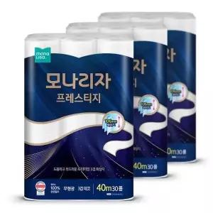 [모나리자] 프레스티지 화장지 40m 30롤 3팩