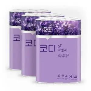코디 라벤다 화장지 30m 30롤 3팩