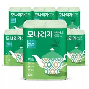 [모나리자] 녹차가 좋은 화장지 30m 12롤 6팩