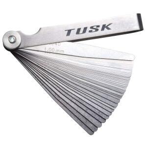 TUSK 테이퍼드 필러 게이지 세트 - 정밀 도구 32블레이드 듀얼 밸브 마크(인치 미터법) 및 0.03MM-1.0MM 0.001