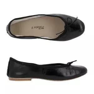 [포셀리] BALLET LEATHER FLAT 95 BLACK 여성 플랫슈즈