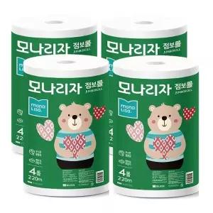[모나리자] 점보롤 화장지 220m 4롤 4팩