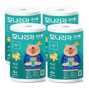 [모나리자] 점보롤 화장지 180m 4롤 4팩