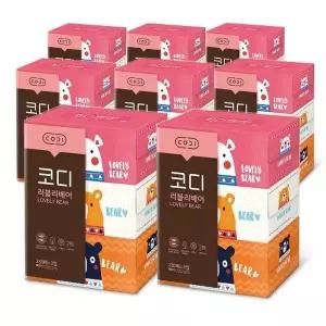 코디 러블리 베어 미용티슈 230매 3입 8팩