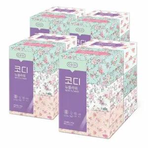 코디 뉴플라워 미용티슈 250매 6입 4팩
