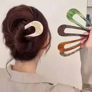 비녀스타일 마블링 올림머리 아무 고정 비 올리