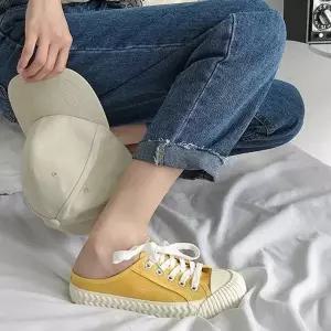 여성 미우 스니커즈 뮬운동화 여름 여행 휴 단화 편한