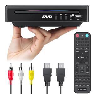 TV용 미니 DVD 플레이어: RV /트레일러에 지역 HDMI TV 수 CD 없음, 있는 시스템용 지원 포함, 및 플레이어, 스테레오 케이블 스마트 RCA 홈 프로젝터 소형 사용할