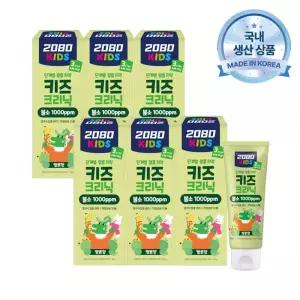 2080 키즈크리닉 어린이 구강 관리 치약 3단계 메론 80gX6입 MNS