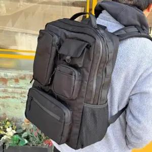 [패션] 학생 스퀘어 멀티포켓 노트북수납 배낭 아웃도어 백팩