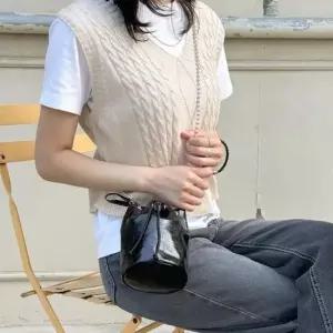 [패션] 가방 버킷백 여성 미니 사파이어 소가방
