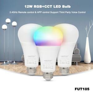 Miboxer FUT105 AC100-240V 스마트 E27 2.4GHz RF TUYA 12W RGB  CCT 색 온도/밝기 조절 가능 앱 음성 제어
