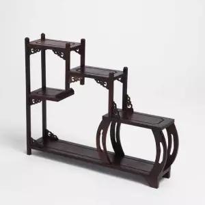 TBZ 원목 인테리어 선반 상림 다관 장식장 36x29cm 찻잔장식 빈티지인테리어 작은진열대