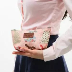 여성 꽃무늬 파우치 스탠다드 지갑 S소 화장품 가방 방수