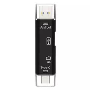 비즈 3in1 멀티 카드리더기 5핀 C타입 USB (블랙)휴대폰리 노트북리 USB리 리더