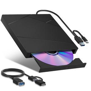WBACON 외장 블루레이 드라이브, PC용 버너, 노트북 호환 포함, TYPE-C USB 데이터 /리눅스 윈도우 케이블 데스크톱과 /맥OS 확장 3.0