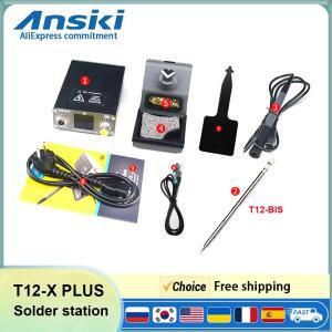 OSS T12-X Plus 솔더 스테이션 75W 디지털 디스플레이 정밀 용접 수리 도구 팁이있는 일정한
