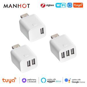 Tuya WiFi/Zigbee 스마트 마이크로 USB 어댑터 스위치 Alexa Google Home Yandex 용 5V 미니 전원 음성 제