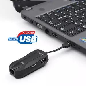 Coms USB 2.0 멀티 컨버터(카드리더기(Micro SD TF SD)+2P+허브+랜 RJ45) 네트워크장비 컴퓨터주변기기 PC