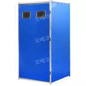 간이농막 조립식창고 임시하우스 야외 화장실 샤워실 이동식 사각 바퀴달린