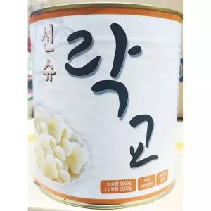 코우 락교 3S 3K업소용 식당용 대용량 교캔 절임 통조림 쪽파머리