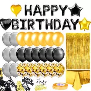 생일파티 풍선세트 기념일 행사 이벤트 홈파티 반짝이칼라 컬러 용품 용풍선 돌잔치장시 돌상장식