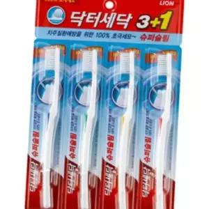 닥터세닥 슈퍼슬림 칫솔 3+1 라이온코리아