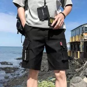 허리밴딩 INSUM57 남성반바지 카고반바지 포켓 면반바지