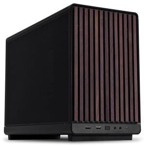 리안 리 A3-mATX-WD-26.3L 마이크로 폼 팩터 섀시-팬 포함 없음-M-ATX ITX 마더보드-DAN 케이스 콜라보레이션-우드 전면 패널-블랙(A3X-WD) 360mm AIO 모듈러리티 디자인 지원