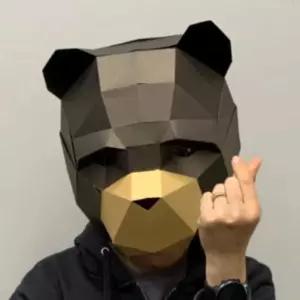 3D 입체 종이 가면 곰 할로윈가면만들기 동물탈가면 가면만들기 얼굴가면 돌이가면 동물탈