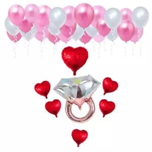 해피파티 이벤트 프로포즈 풍선 장식세트행사용 생일 호일 꾸미기 용품 은박