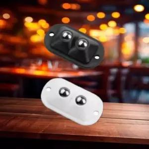 더블볼 흰색 접착식 미니 볼캐스터 미니바퀴 4P 360도