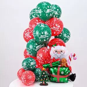 조이 30cm 크리스마스 풍선 메리혼합(50개입)세트 장식 성탄절 파티