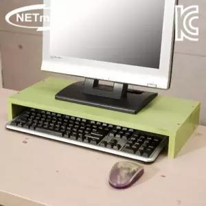 1단 모니터 받침대 520x238x75mm 그린나무 우드 TV 사무용대 모니터대 거치대 지지대 다용도 원목