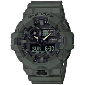 카시오 남성 700UC 시리즈 G-Shock Quartz 200M WR 충격 저항성 수지 스트랩 케이스